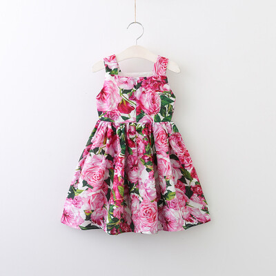 Suvel uued lapsed Printsess lühikeste varrukatega kleit armsad tüdrukute riided hommikumantel imikutele peoõhtu tüdrukute kleidid elegantsed