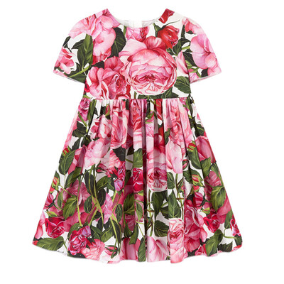 Suvel uued lapsed Printsess lühikeste varrukatega kleit armsad tüdrukute riided hommikumantel imikutele peoõhtu tüdrukute kleidid elegantsed