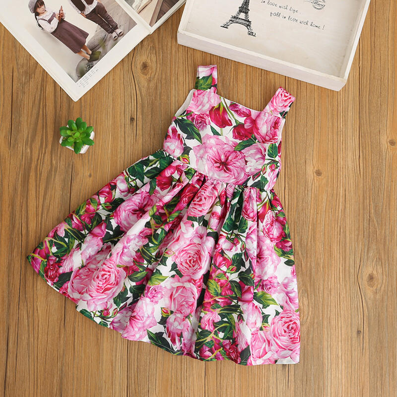 Suvel uued lapsed Printsess lühikeste varrukatega kleit armsad tüdrukute riided hommikumantel imikutele peoõhtu tüdrukute kleidid elegantsed