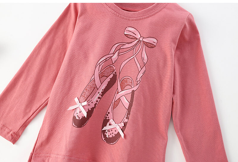 Brändi kvaliteet 100% kammitud puuvillane T-särk 2024 Pikkade varrukatega Lapsed Beebid Lapsed Tüdrukud Vabaaja Pluus Tee Aluspesu Beebitüdrukute Riided