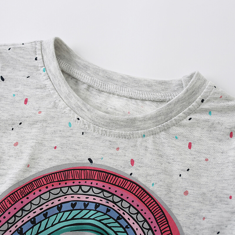 Little maven Άνοιξη φθινόπωρο Παιδικά ρούχα Casual Κορίτσια μπλούζες Cartoon Rainbow print Μακρυμάνικα Βρεφικά κορίτσια Πριγκίπισσα T-shirts βαμβακερά