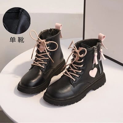 zapatos niña Platvorm lastesaabas 2023 talv uus Briti poolsaabas plüüsis tüdruku kinga laste kinga mood Nahast saapad ботинки детские