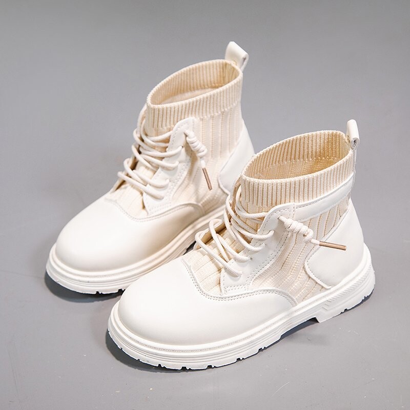 Sügisesed laste mustad sokid Kingad Girlish Talv 2020 Printsessile Lastejalatsid Tüdrukutele Saapad Nahkkool 3 4 5 6 9 12 aastat