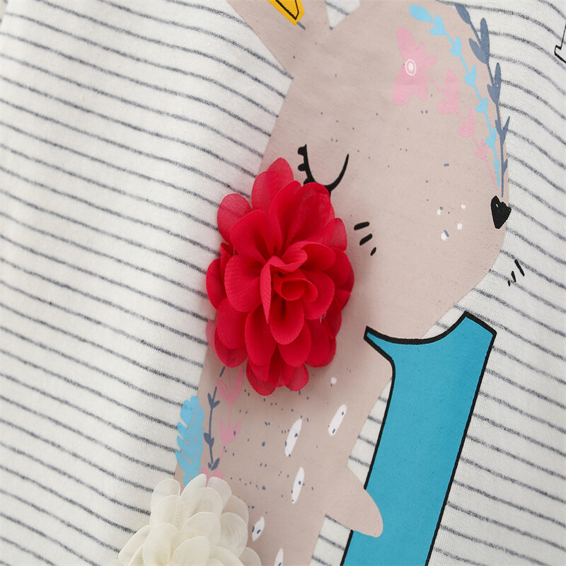 Jumping Meters 2-7T Majice dugih rukava za djevojčice Prugasti zečići Dječja jesenska proljetna dječja odjeća Modne majice za malu djecu Majice