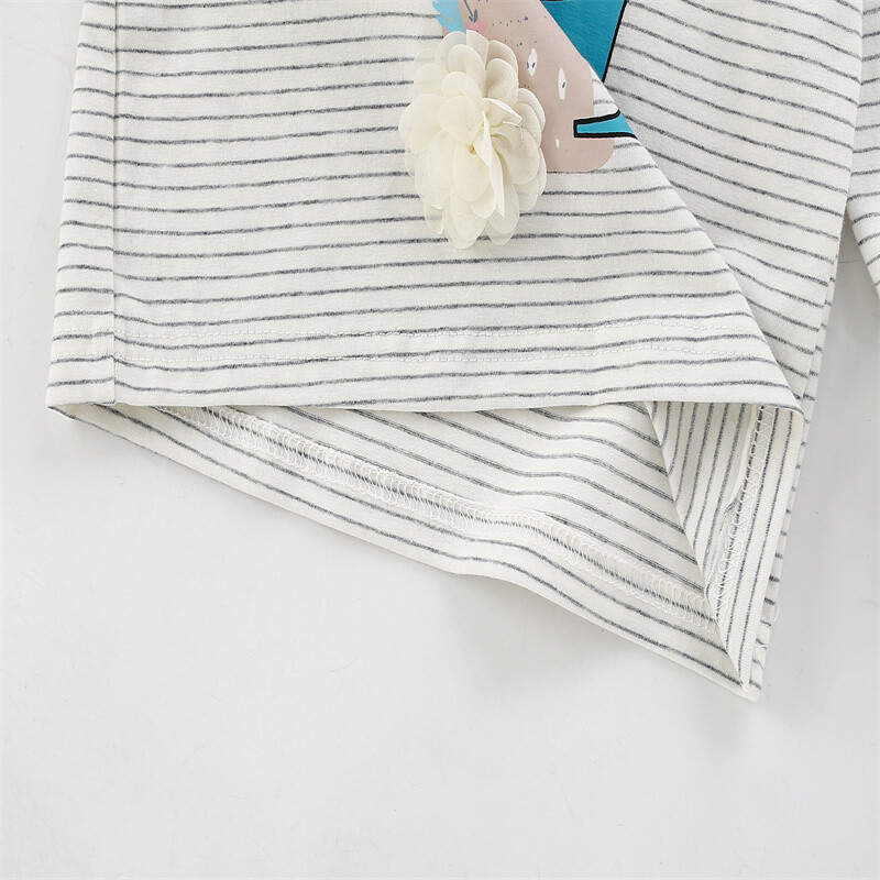 Jumping Meters 2-7T Majice dugih rukava za djevojčice Prugasti zečići Dječja jesenska proljetna dječja odjeća Modne majice za malu djecu Majice