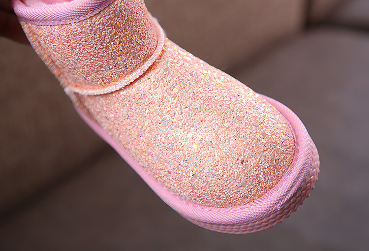 Dječje kožne čizme za djevojčice, dječje tople plišane čizme za snijeg, modne šljokice, cipele za djevojčice 3 4 5 6 7 8 9 10 11 12 godina