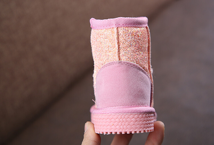 Dječje kožne čizme za djevojčice, dječje tople plišane čizme za snijeg, modne šljokice, cipele za djevojčice 3 4 5 6 7 8 9 10 11 12 godina