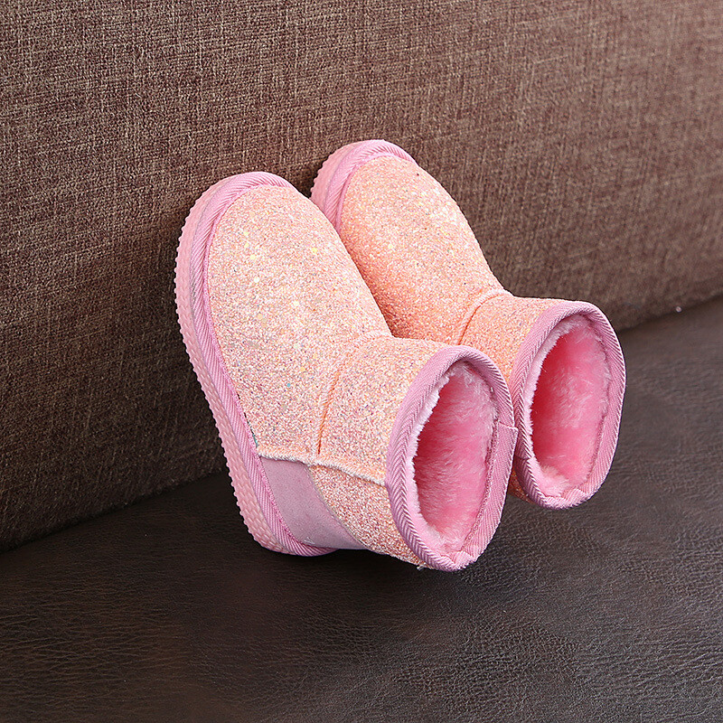 Dječje kožne čizme za djevojčice, dječje tople plišane čizme za snijeg, modne šljokice, cipele za djevojčice 3 4 5 6 7 8 9 10 11 12 godina