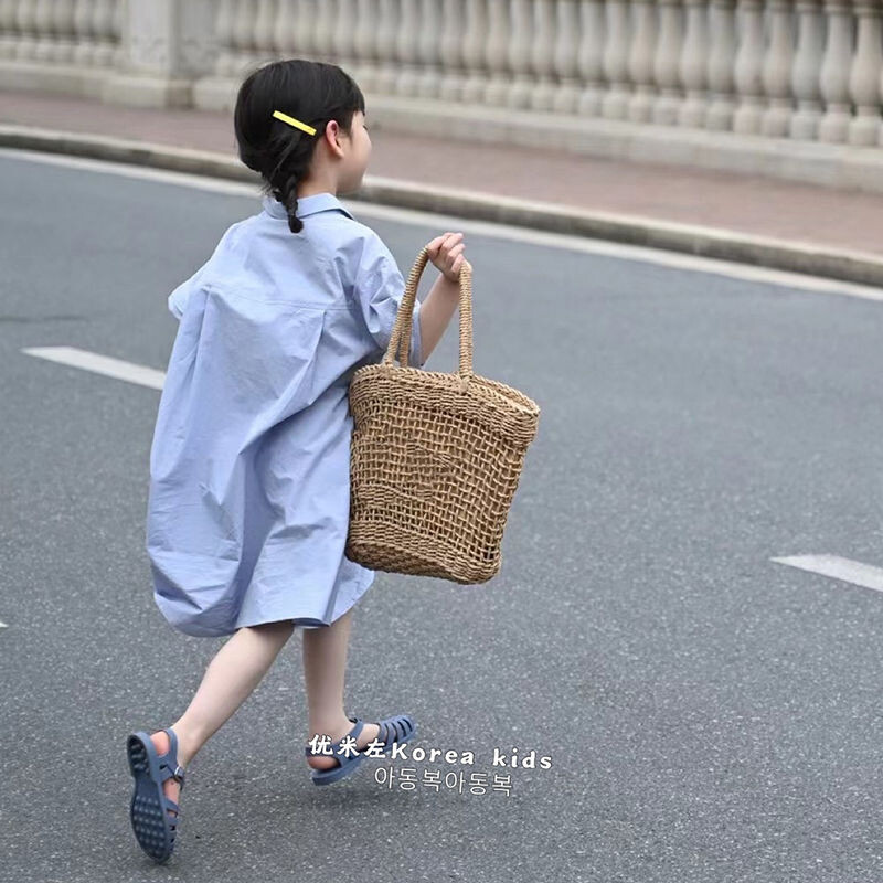 Korejska dječja odjeća haljina za djevojčice 2024 ljeto nova dječja suknja modna dječja suknja košulja