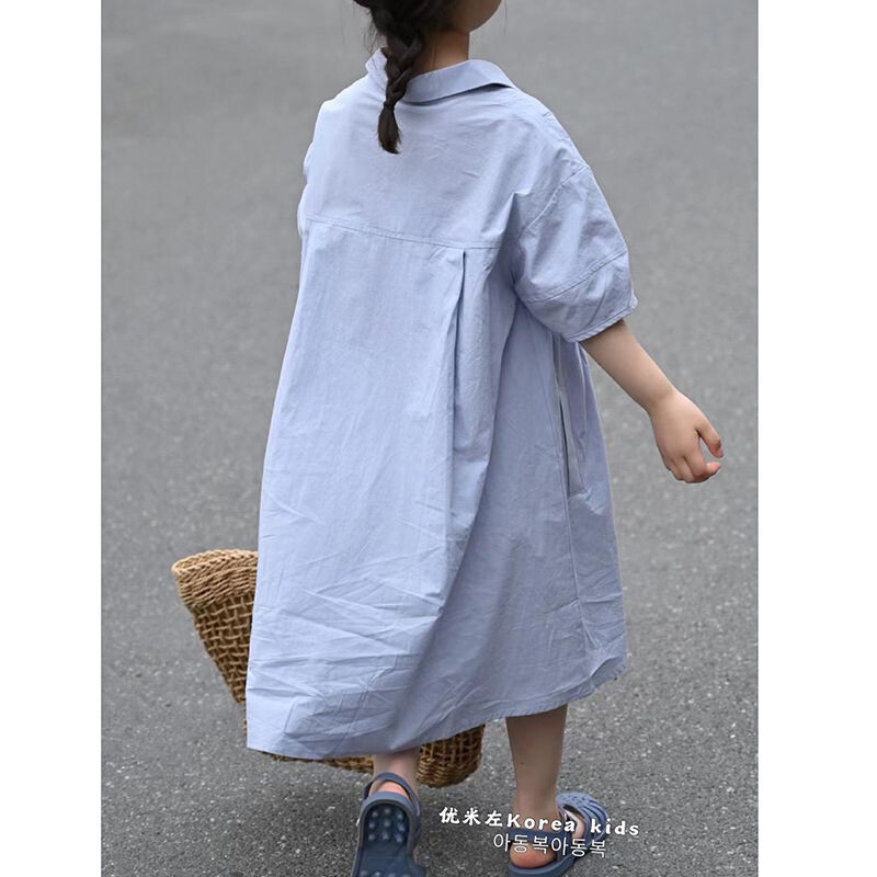 Korejska dječja odjeća haljina za djevojčice 2024 ljeto nova dječja suknja modna dječja suknja košulja