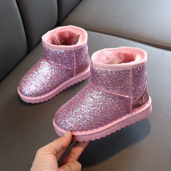 Fashion Bling Snow Boot για κοριτσάκια Χειμερινές μπότες για μεγάλα παιδιά Ζεστό παιδικό αντιολισθητικό παπούτσι 2 3 4 5 6 7 8 9 10 11 12 ετών