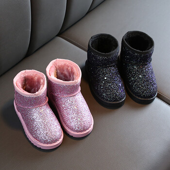 Fashion Bling Snow Boot για κοριτσάκια Χειμερινές μπότες για μεγάλα παιδιά Ζεστό παιδικό αντιολισθητικό παπούτσι 2 3 4 5 6 7 8 9 10 11 12 ετών