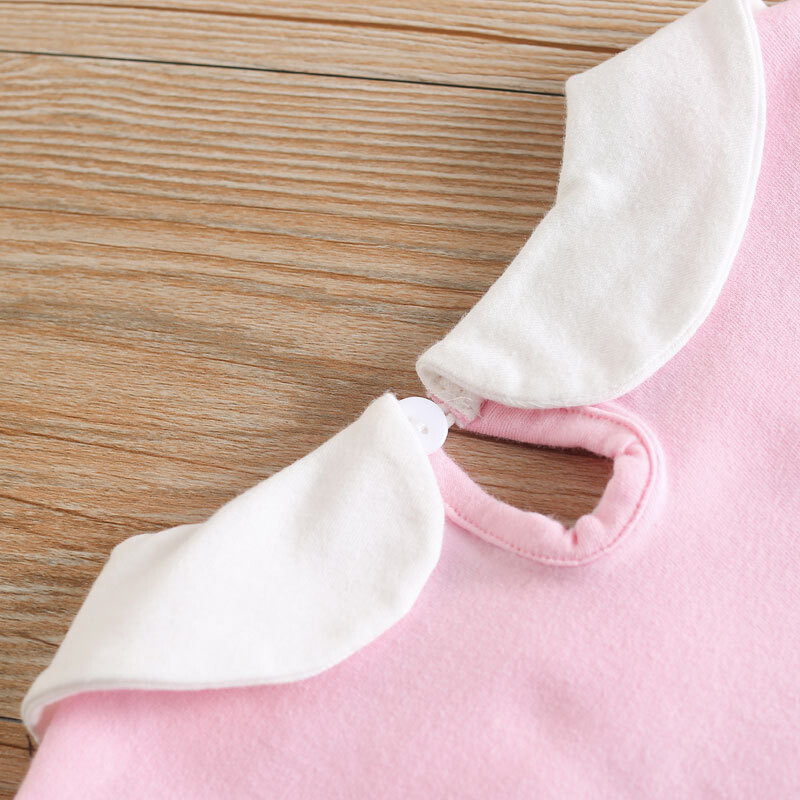 Tüdrukute nukukaelusega pikkade varrukatega T-särk, hulgimüük puhtast puuvillast, imiku alumine ülaosa laste kevad- ja sügisrõivad