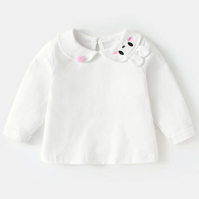 Sügisene beebitüdruku alussärk Jänes Peter Pan kaelarihm Puuvillane väikelaste tüdrukute T-särgid, pikkade varrukatega vabaaja väikelapsed, lapsed, tüdrukud, särgid