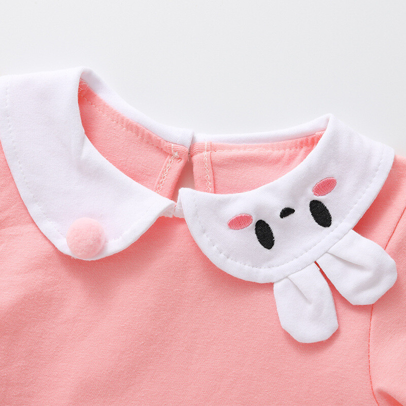 Sügisene beebitüdruku alussärk Jänes Peter Pan kaelarihm Puuvillane väikelaste tüdrukute T-särgid, pikkade varrukatega vabaaja väikelapsed, lapsed, tüdrukud, särgid