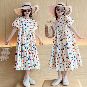 Big Girls Chiffon Summer Dress 2024 Teenagers Dress Floral Girls Dresses Παιδικά κοριτσίστικα ρούχα Μέγεθος για 6 7 8 9 10 11 12 14 ετών