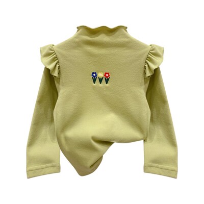 1-7Y Lastele Tüdrukule Armas T-särk Sügistalv O-kaelusega tikandiga T-särk Tüdrukutele Pika varrukaga särk Puuvillane pikkade varrukatega Topid