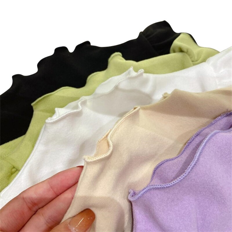 1-7Y Lastele Tüdrukule Armas T-särk Sügistalv O-kaelusega tikandiga T-särk Tüdrukutele Pika varrukaga särk Puuvillane pikkade varrukatega Topid