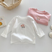 T-särk Tüdrukutele Pikkade varrukatega Puuvillane Kevad-Sügis Lapsed Riided Mood Väikelaste Topid T-särgid