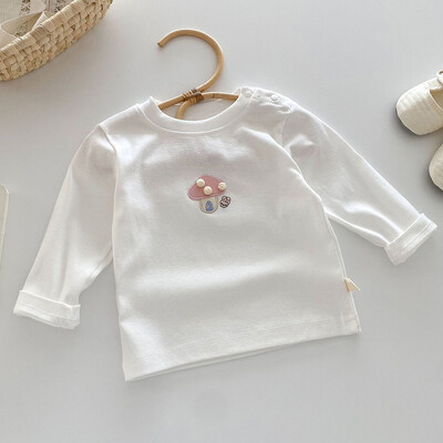 T-särk Tüdrukutele Pikkade varrukatega Puuvillane Kevad-Sügis Lapsed Riided Mood Väikelaste Topid T-särgid