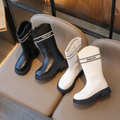 Moda Fete Cizme 2024 Toamna Iarnă Noua Copii Cizme Lungi Călduți Cizme înalte Pantofi Prințesă Copii Pluș Pantof la modă Zapatos Niña