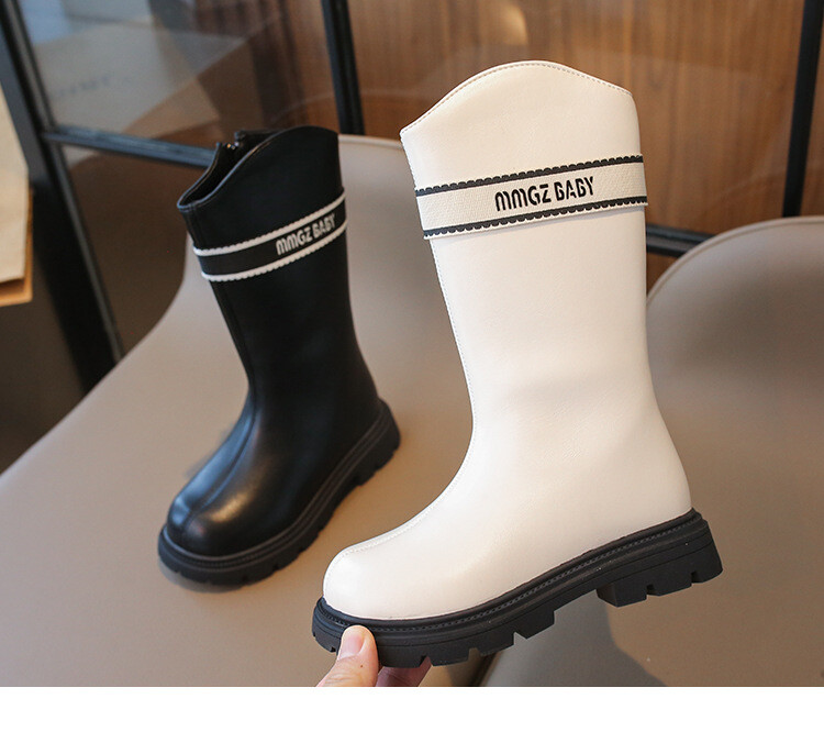 Moda Fete Cizme 2024 Toamna Iarnă Noua Copii Cizme Lungi Călduți Cizme înalte Pantofi Prințesă Copii Pluș Pantof la modă Zapatos Niña