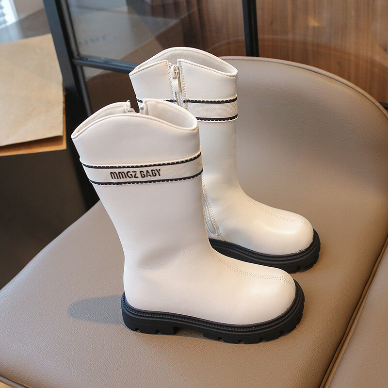 Moda Fete Cizme 2024 Toamna Iarnă Noua Copii Cizme Lungi Călduți Cizme înalte Pantofi Prințesă Copii Pluș Pantof la modă Zapatos Niña