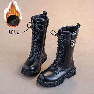 Tõmblukuga laste põlvedeni libisemiskindlad plüüsis pikad lumesaapad tüdrukutele Kõrged nahksaapad Talvemood Spordisaapad Printsessikingad 2023