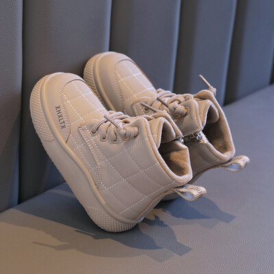 2024 Νέες κοντές μπότες για κορίτσια μονόχρωμες μπότες για αγόρια με φερμουάρ στο πλάι ραψίματος Drop Shipping Παιδικές μπότες Chelsea Αθλητικά παπούτσια κορεατικού στυλ