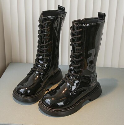 Nove dječje modne čizme Zimske zadebljane čizme za dječake i djevojčice, tople kožne čizme protiv klizanja, bočni patentni zatvarač, čizme za snijeg, dječje ležerne cipele