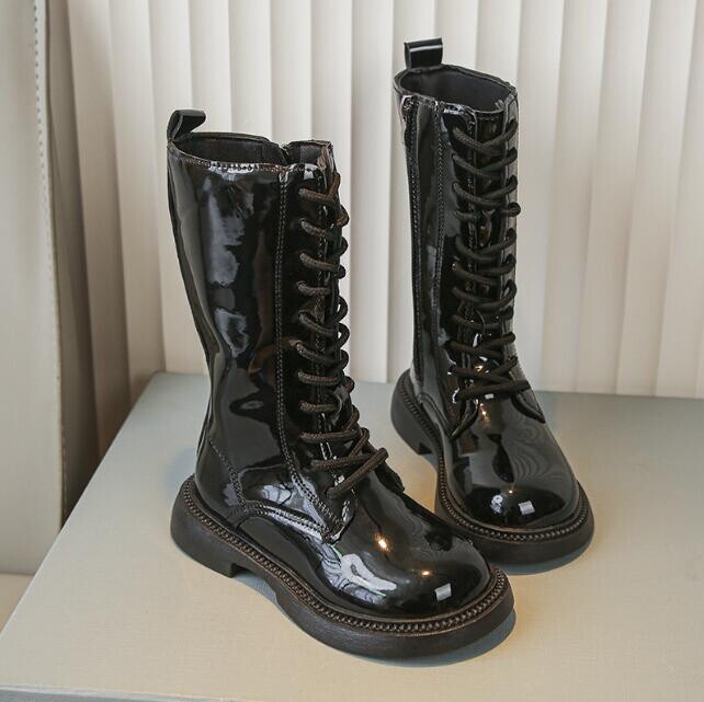 Nove dječje modne čizme Zimske zadebljane čizme za dječake i djevojčice, tople kožne čizme protiv klizanja, bočni patentni zatvarač, čizme za snijeg, dječje ležerne cipele