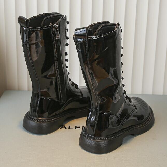 Nove dječje modne čizme Zimske zadebljane čizme za dječake i djevojčice, tople kožne čizme protiv klizanja, bočni patentni zatvarač, čizme za snijeg, dječje ležerne cipele