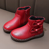 Jesen Zima Tople plišane čizme za djevojčice Dječje čizme za snijeg Dječje zimske čizme Cipele za princeze crvene ružičaste 2 3 4 5 6 7 8 9 10T