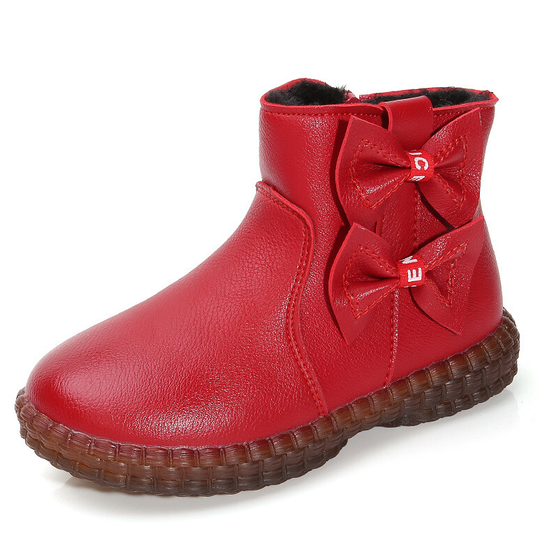 Jesen Zima Tople plišane čizme za djevojčice Dječje čizme za snijeg Dječje zimske čizme Cipele za princeze crvene ružičaste 2 3 4 5 6 7 8 9 10T