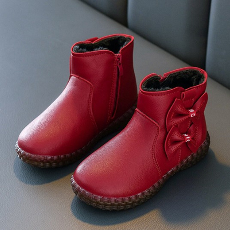 Jesen Zima Tople plišane čizme za djevojčice Dječje čizme za snijeg Dječje zimske čizme Cipele za princeze crvene ružičaste 2 3 4 5 6 7 8 9 10T