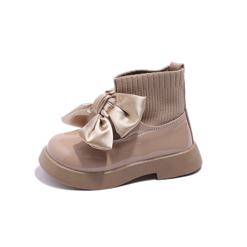 Čarape za djevojčice Dječje gležnjače Neklizajuća modna mašna Elegantna sjajna britanska uniforma Dječje školske cipele Ležerne čarape Čizme Princeza