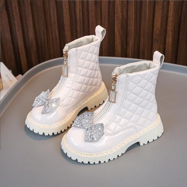 Ghete Chelsea din piele pentru copii Ghete de zăpadă la gleznă pentru copii, la modă, cizme din piele pentru copii mici, pantofi sport de zăpadă ocazional, pantofi sport