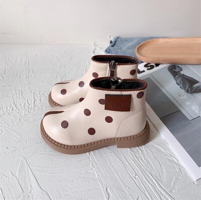 Korea versioon, lastesaapad, 2024. aasta sügistalvine moesuund Ehtsast nahast laste lukuga kingad, libisemisvastased tüdrukute saapad