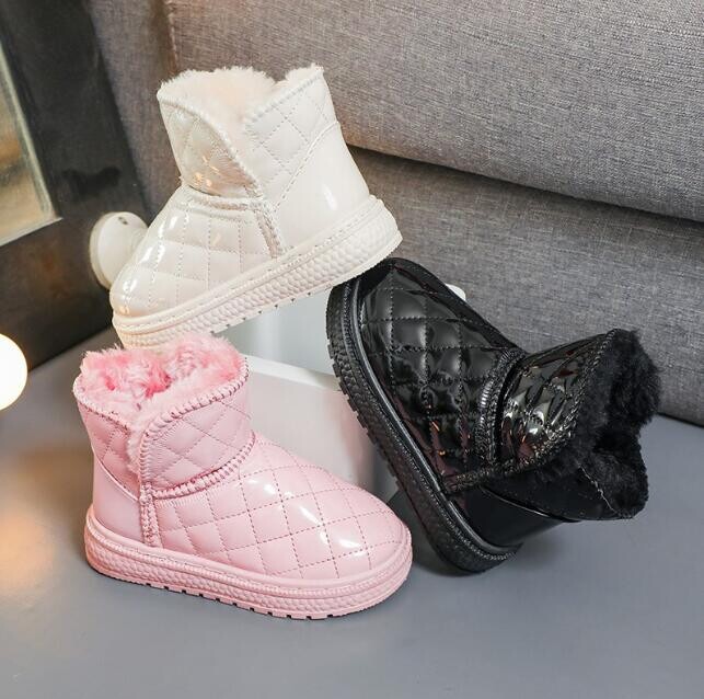 Talvine Uued Lapsed Veekindlad Lumesaapad Korea stiilis Poistele Tüdrukutele Nahast Saapad Poistele Tüdrukutele Palus karusnahast Soojad Lumejalatsid Tossud