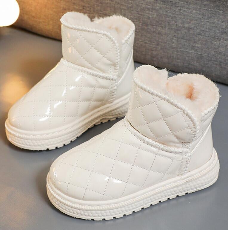 Talvine Uued Lapsed Veekindlad Lumesaapad Korea stiilis Poistele Tüdrukutele Nahast Saapad Poistele Tüdrukutele Palus karusnahast Soojad Lumejalatsid Tossud