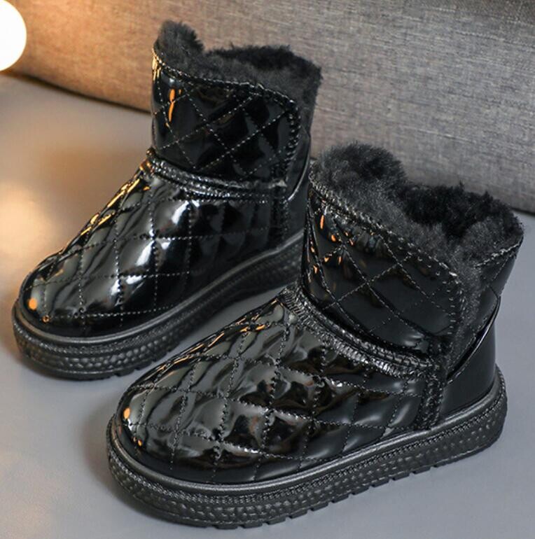 Talvine Uued Lapsed Veekindlad Lumesaapad Korea stiilis Poistele Tüdrukutele Nahast Saapad Poistele Tüdrukutele Palus karusnahast Soojad Lumejalatsid Tossud