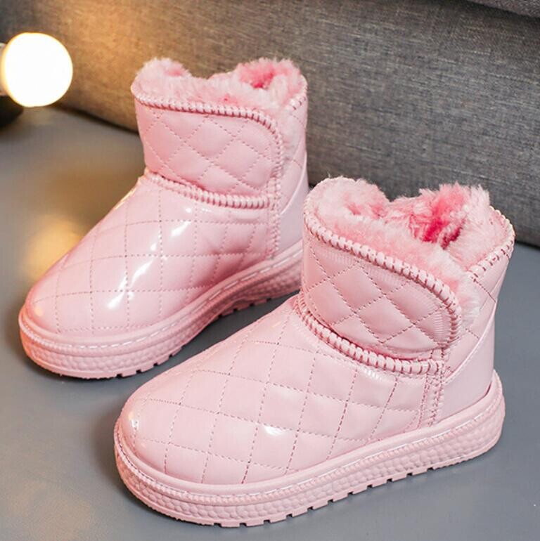 Talvine Uued Lapsed Veekindlad Lumesaapad Korea stiilis Poistele Tüdrukutele Nahast Saapad Poistele Tüdrukutele Palus karusnahast Soojad Lumejalatsid Tossud