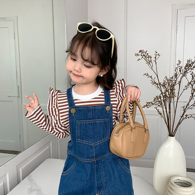 2-8T imiku volangidega Tüdrukute T-särk Väikelapsele Beebi Tüdrukutele Riided Sügisene triibuline ülaosa pikkade varrukatega Moodne laste T-särk