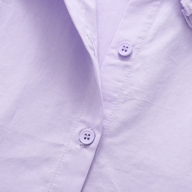 Dječje djevojčice Ljubičaste košulje Jesenski cvjetni vez Petar Pan ovratnik Majice za djevojčice Pamuk Jednobojne ležerne dječje djevojčice dugih rukava