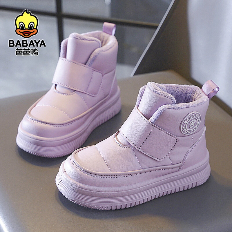 Babaya laste puuvillased kingad, tüdrukute lumepuuvillased plüüsis lühikesed saapad, talv 2023 uued poiste puuvillased lumesaapad lastele