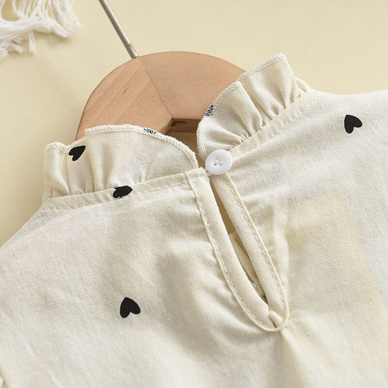 Korea lasteriided beebitüdrukute pluus Jaapani pitskrae 2023. aasta sügis, uus pinnasevärv Armastus, trükitud, lihtne, kõikehõlmav mood