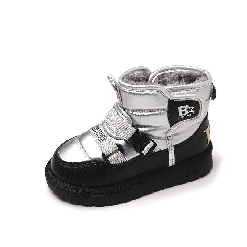 Cizme de zăpadă noi de iarnă pentru copii la modă pantofi de exterior impermeabili băieți plus cașmir cizme calde îngroșate fete cizme roz