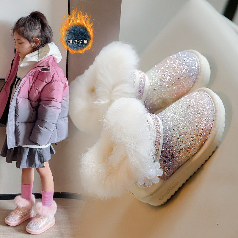 스노우부츠 Laste lumesaapad 2023 Talvesaabas Pehmed puuvillased jalanõud, soojad poolsaapad, libisemisvastased keskmised suured lastejalatsid, polsterdatud saapad