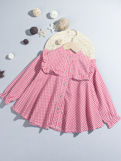 Μπλούζα για κορίτσια καρό μοτίβο για κορίτσια πουκάμισο Casual στυλ Παιδικά πουκάμισα για κορίτσι ανοιξιάτικα φθινοπωρινά ρούχα για κορίτσια