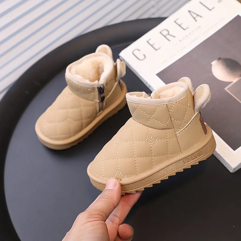 Beebi lumesaapad Laste puuvillased kingad Beebi väikelaste kingad puuvillased saapad tüdrukutele mõeldud talvejalatsid Laste käepidemed Bota poisslapse kingad